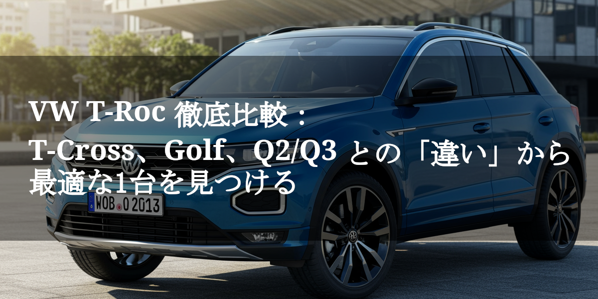 VW T-Roc 徹底比較：T-Cross、Golf、Q2/Q3 との「違い」から最適な1台を見つける