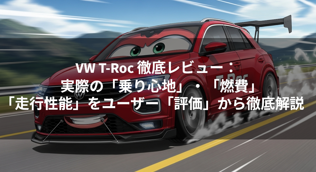 VW T-Roc 徹底レビュー：実際の「乗り心地」・「燃費」・「走行性能」をユーザー「評価」から徹底解説