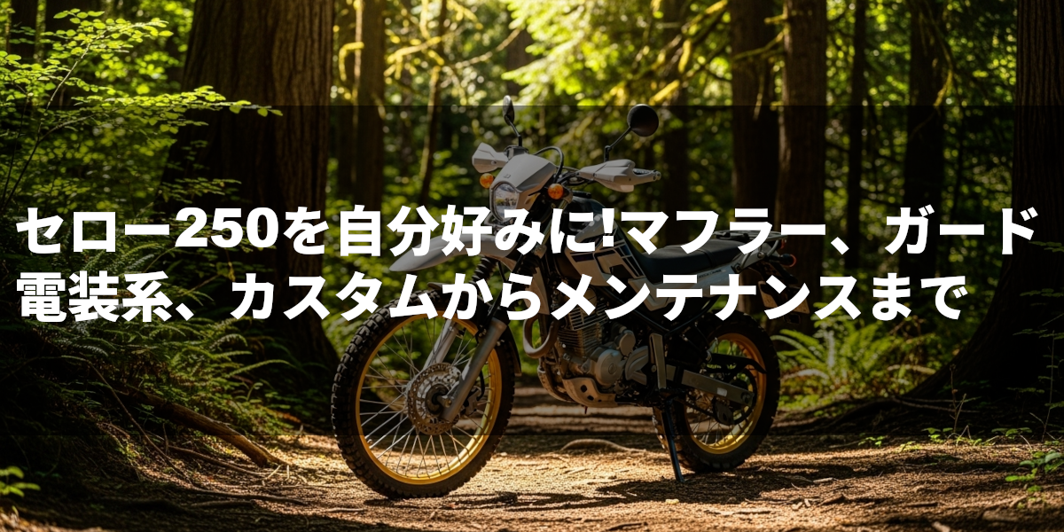 セロー250を自分好みに！マフラー、ガード、電装系カスタムからメンテナンスまで