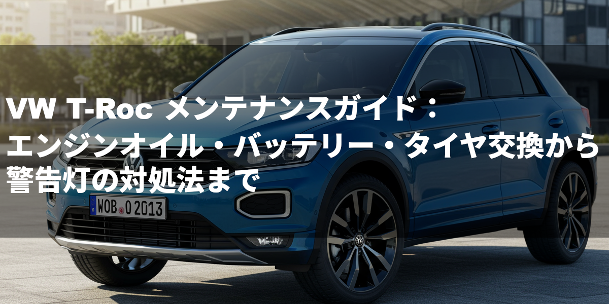 VW T-Roc メンテナンスガイド：エンジンオイル・バッテリー・タイヤ交換から警告灯の対処法まで