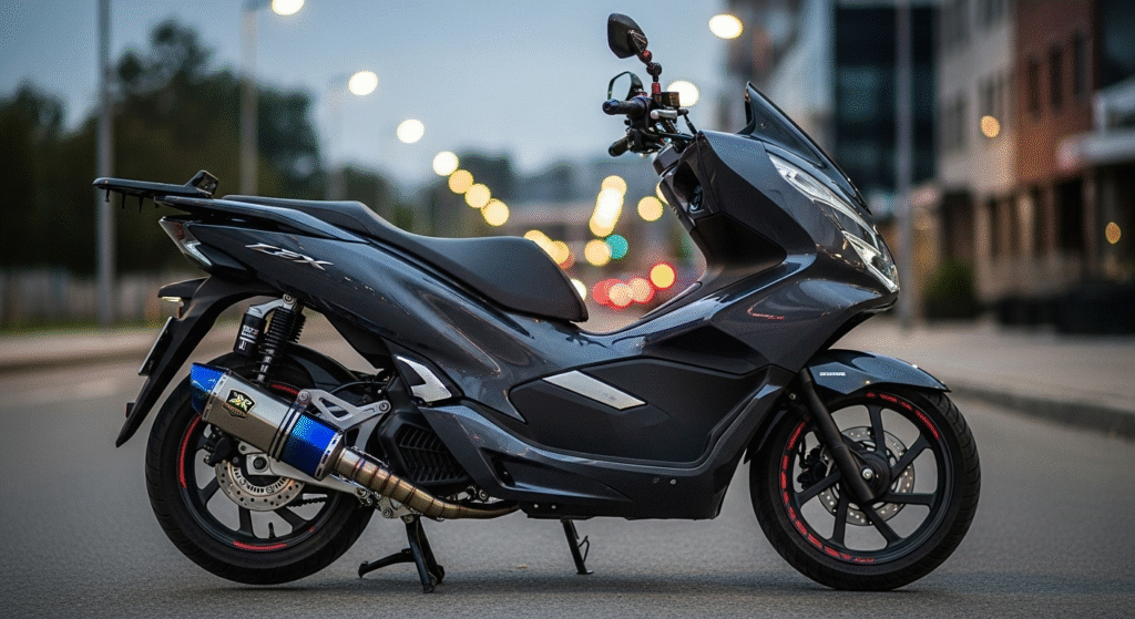 PCX125走行性能とサウンドを変えるマフラーカスタム