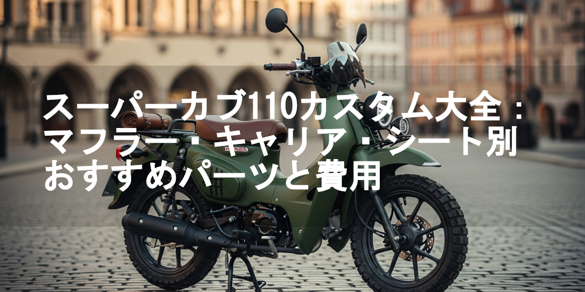 スーパーカブ110カスタム大全：マフラー・キャリア・シート別おすすめパーツと費用